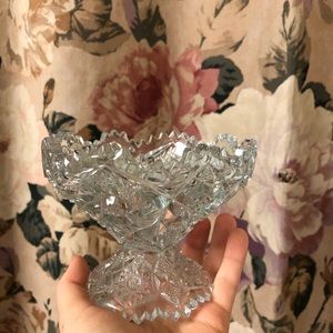 Vintage glass candy dish